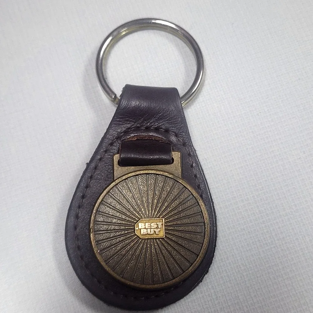 Vintage Beat Buy Brown Leather Token Keychain Vintage Key Ring